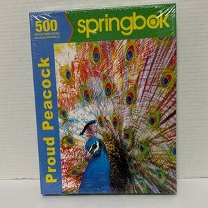 Springbok Vibrant Proud Peacock Puzzle 500 Pieces 2011 James Murphy Artist